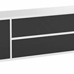 Vicco Lowboard Grande Weiß Anthrazit - Fernsehschrank Sideboard TV Fernsehtisch/Hochglanz Fronten oder Soft Touch/Inkl Push to Open Funktion (Hochglanz)