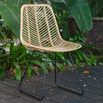 Casa Moro Rattan-Stuhl Valencia Natur aus Naturrattan handgeflochten | Premium Qualität Vintage Korb-Stuhl | Retro-Stuhl für Küche Garten Terrasse Esszimmer | IDSN41