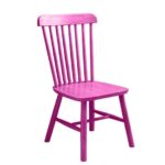 AWC Windsor Stuhl, Küchenstuhl, Holzstuhl, Esszimmerstuhl, Strossenstuhl, skandinavisch, Vintage, Sitzmöbel, Esszimmerstühle, Stühle, Küchenstühle, Chairs, Wishbone Chair, Bistrostühle (Pink) (Rosa)