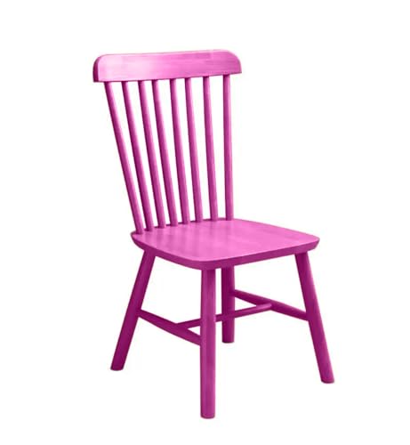 AWC Windsor Stuhl, Küchenstuhl, Holzstuhl, Esszimmerstuhl, Strossenstuhl, skandinavisch, Vintage, Sitzmöbel, Esszimmerstühle, Stühle, Küchenstühle, Chairs, Wishbone Chair, Bistrostühle (Pink) (Rosa)